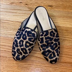 Cheetah print mules